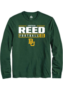 Chateau Reed  Baylor Bears Green Rally NIL Stacked Box Long Sleeve T Shirt