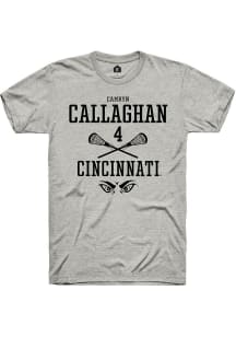 Camryn Callaghan  Cincinnati Bearcats Ash Rally NIL Sport Icon Short Sleeve T Shirt