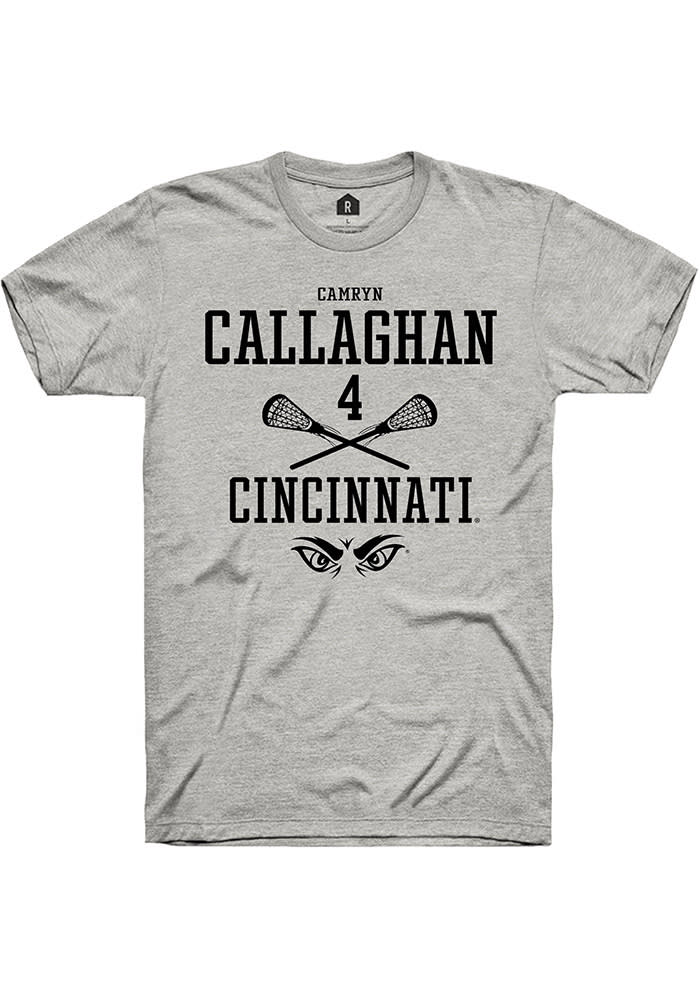 Camryn Callaghan Cincinnati Bearcats Ash Rally NIL Sport Icon Short Sleeve T Shirt