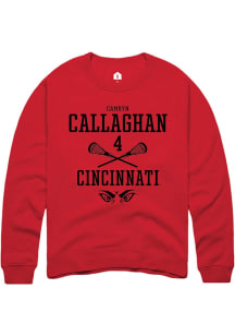 Camryn Callaghan  Rally Cincinnati Bearcats Mens Red NIL Sport Icon Long Sleeve Crew Sweatshirt