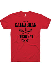 Camryn Callaghan  Cincinnati Bearcats Red Rally NIL Sport Icon Short Sleeve T Shirt