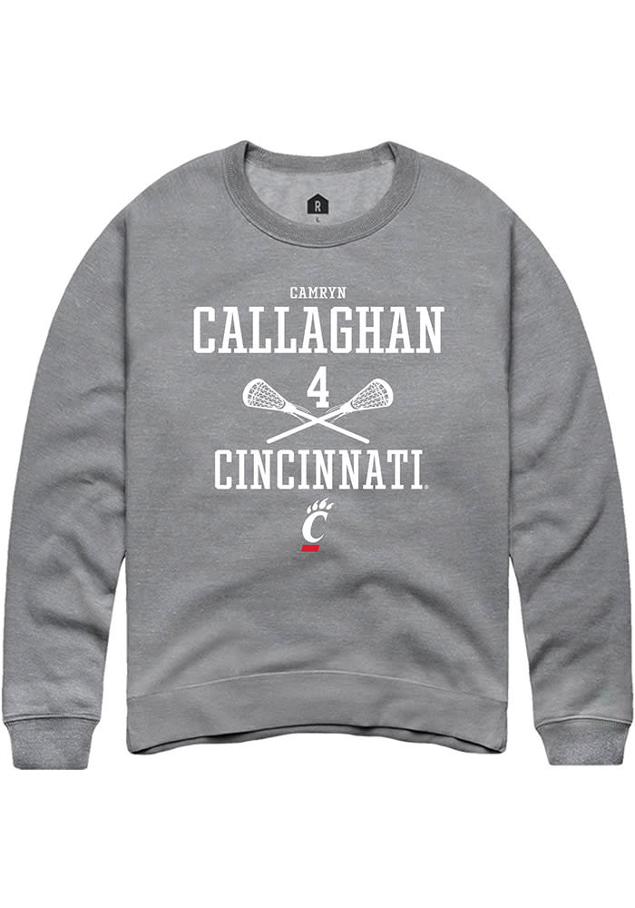 Camryn Callaghan Rally Cincinnati Bearcats Mens Graphite NIL Sport Icon Long Sleeve Crew Sweatshirt