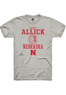 Rebekah Allick Ash Nebraska Cornhuskers NIL Sport Icon Short Sleeve T Shirt