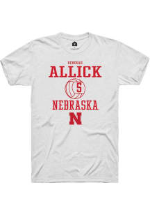 Rebekah Allick White Nebraska Cornhuskers NIL Sport Icon Short Sleeve T Shirt