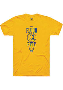 Cat Flood Gold Pitt Panthers NIL Sport Icon Short Sleeve T Shirt