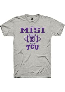 Soni Misi  TCU Horned Frogs Ash Rally NIL Sport Icon Short Sleeve T Shirt