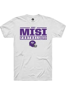 Soni Misi  TCU Horned Frogs White Rally NIL Stacked Box Short Sleeve T Shirt