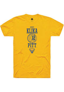 Emmy Klika Gold Pitt Panthers NIL Sport Icon Short Sleeve T Shirt