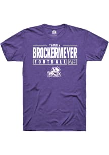 Tommy Brockermeyer  TCU Horned Frogs Purple Rally NIL Stacked Box Short Sleeve T Shirt