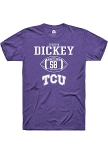 Trenton Dickey  TCU Horned Frogs Purple Rally NIL Sport Icon Short Sleeve T Shirt