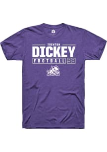 Trenton Dickey  TCU Horned Frogs Purple Rally NIL Stacked Box Short Sleeve T Shirt