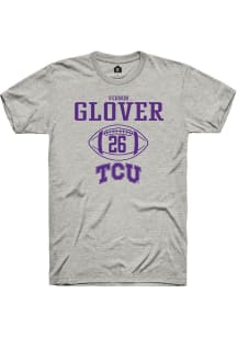 Vernon Glover  TCU Horned Frogs Ash Rally NIL Sport Icon Short Sleeve T Shirt