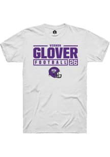 Vernon Glover  TCU Horned Frogs White Rally NIL Stacked Box Short Sleeve T Shirt