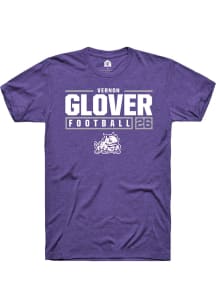 Vernon Glover  TCU Horned Frogs Purple Rally NIL Stacked Box Short Sleeve T Shirt