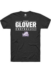 Vernon Glover  TCU Horned Frogs Black Rally NIL Stacked Box Short Sleeve T Shirt