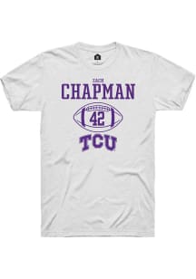 Zach Chapman  TCU Horned Frogs White Rally NIL Sport Icon Short Sleeve T Shirt