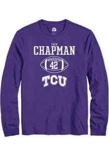 Zach Chapman  TCU Horned Frogs Purple Rally NIL Sport Icon Long Sleeve T Shirt