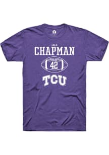 Zach Chapman  TCU Horned Frogs Purple Rally NIL Sport Icon Short Sleeve T Shirt