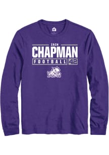 Zach Chapman  TCU Horned Frogs Purple Rally NIL Stacked Box Long Sleeve T Shirt