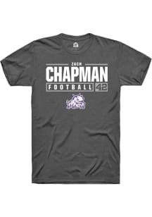 Zach Chapman  TCU Horned Frogs Dark Grey Rally NIL Stacked Box Short Sleeve T Shirt