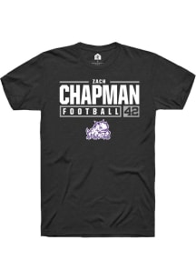 Zach Chapman  TCU Horned Frogs Black Rally NIL Stacked Box Short Sleeve T Shirt