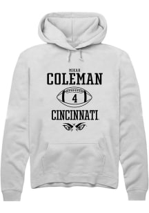 Mikah Coleman  Rally Cincinnati Bearcats Mens White NIL Sport Icon Long Sleeve Hoodie