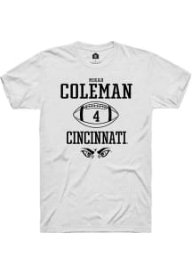 Mikah Coleman  Cincinnati Bearcats White Rally NIL Sport Icon Short Sleeve T Shirt