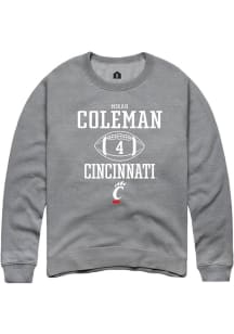 Mikah Coleman  Rally Cincinnati Bearcats Mens Graphite NIL Sport Icon Long Sleeve Crew Sweatshir..
