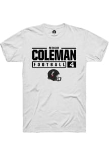 Mikah Coleman  Cincinnati Bearcats White Rally NIL Stacked Box Short Sleeve T Shirt