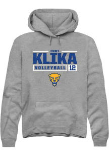 Emmy Klika Rally Mens Graphite Pitt Panthers NIL Stacked Box Hooded Sweatshirt