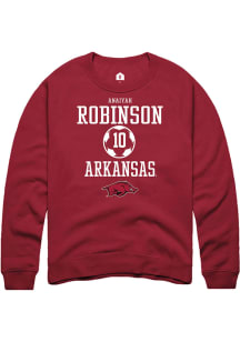 Anaiyah Robinson  Rally Arkansas Razorbacks Mens Red NIL Sport Icon Long Sleeve Crew Sweatshirt