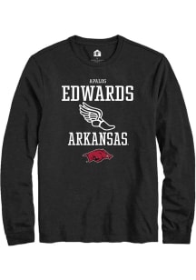 Apalos Edwards  Arkansas Razorbacks Black Rally NIL Sport Icon Long Sleeve T Shirt