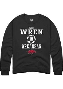 Avery Wren  Rally Arkansas Razorbacks Mens Black NIL Sport Icon Long Sleeve Crew Sweatshirt