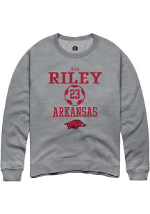 Ella Riley  Rally Arkansas Razorbacks Mens Graphite NIL Sport Icon Long Sleeve Crew Sweatshirt