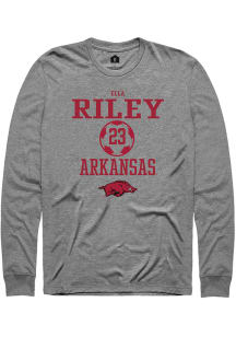 Ella Riley  Arkansas Razorbacks Graphite Rally NIL Sport Icon Long Sleeve T Shirt