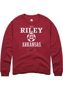 Ella Riley  Rally Arkansas Razorbacks Mens Red NIL Sport Icon Long Sleeve Crew Sweatshirt