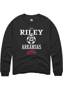 Ella Riley  Rally Arkansas Razorbacks Mens Black NIL Sport Icon Long Sleeve Crew Sweatshirt