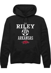 Ella Riley  Rally Arkansas Razorbacks Mens Black NIL Sport Icon Long Sleeve Hoodie