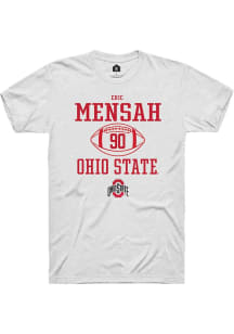 Eric Mensah  Ohio State Buckeyes White Rally NIL Sport Icon Short Sleeve T Shirt