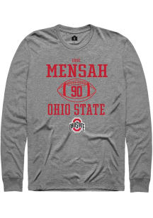 Eric Mensah  Ohio State Buckeyes Graphite Rally NIL Sport Icon Long Sleeve T Shirt