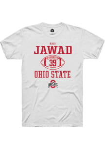 Hadi Jawad  Ohio State Buckeyes White Rally NIL Sport Icon Short Sleeve T Shirt