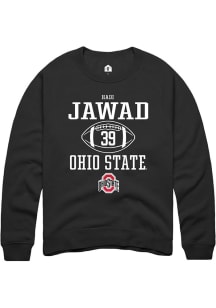 Hadi Jawad  Rally Ohio State Buckeyes Mens Black NIL Sport Icon Long Sleeve Crew Sweatshirt