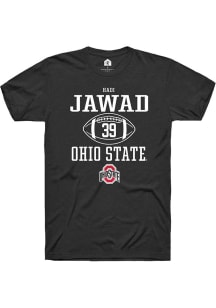 Hadi Jawad  Ohio State Buckeyes Black Rally NIL Sport Icon Short Sleeve T Shirt