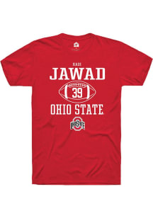 Hadi Jawad  Ohio State Buckeyes Red Rally NIL Sport Icon Short Sleeve T Shirt