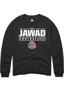 Hadi Jawad  Rally Ohio State Buckeyes Mens Black NIL Stacked Box Long Sleeve Crew Sweatshirt