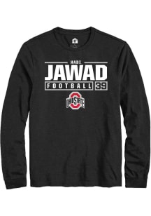 Hadi Jawad  Ohio State Buckeyes Black Rally NIL Stacked Box Long Sleeve T Shirt