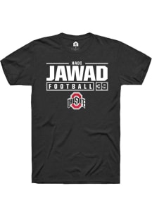 Hadi Jawad  Ohio State Buckeyes Black Rally NIL Stacked Box Short Sleeve T Shirt