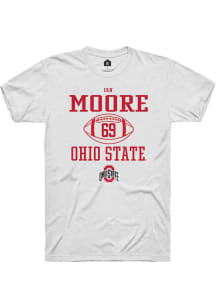 Ian Moore  Ohio State Buckeyes White Rally NIL Sport Icon Short Sleeve T Shirt