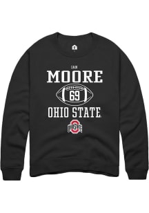 Ian Moore  Rally Ohio State Buckeyes Mens Black NIL Sport Icon Long Sleeve Crew Sweatshirt