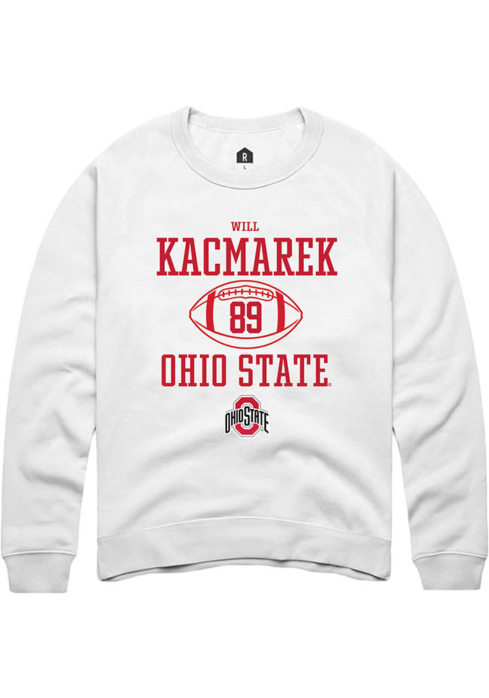 Will Kacmarek Rally Ohio State Buckeyes Mens NIL Sport Icon Long Sleeve Crew Sweatshirt